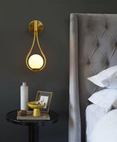 Nordic Luxury Gold Iron Rotatable Wall Light for Bedroom